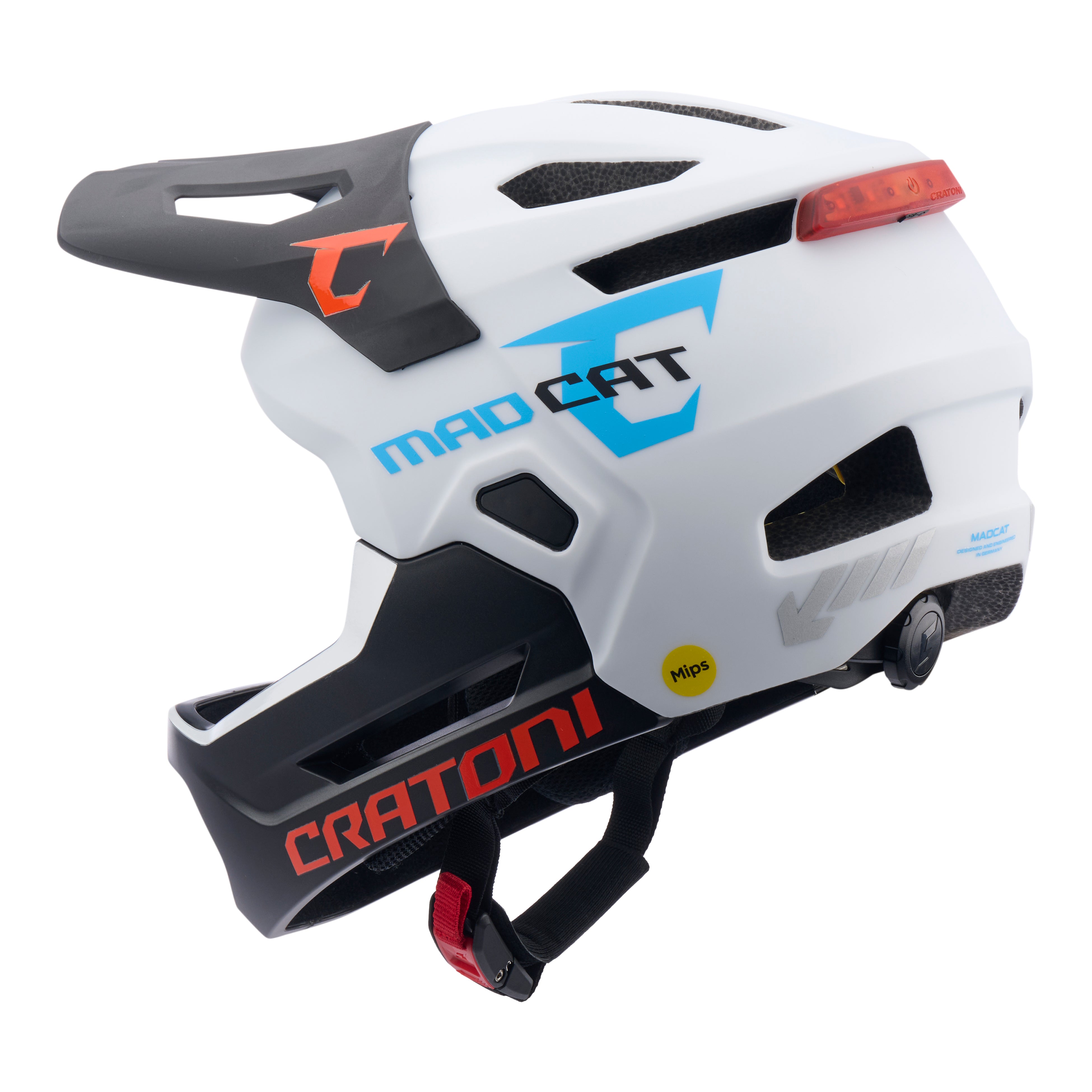 Cratoni Madcat Mips Children's Helmet White/black Matt - S/m (49-56cm)