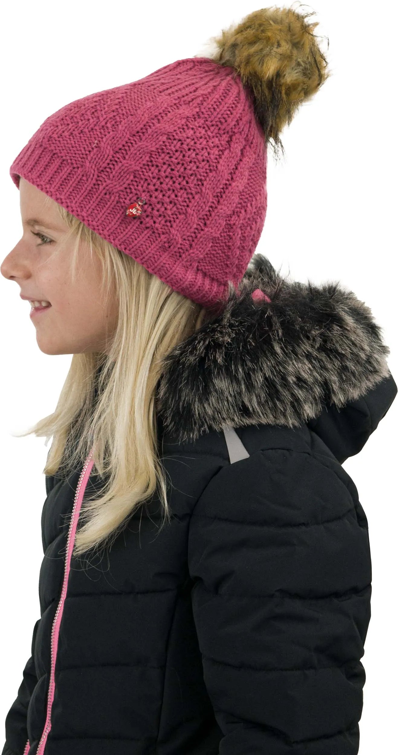 Gyermek téli sapka jail jam finom kalap junior fuxia pink 7-10 éves korig