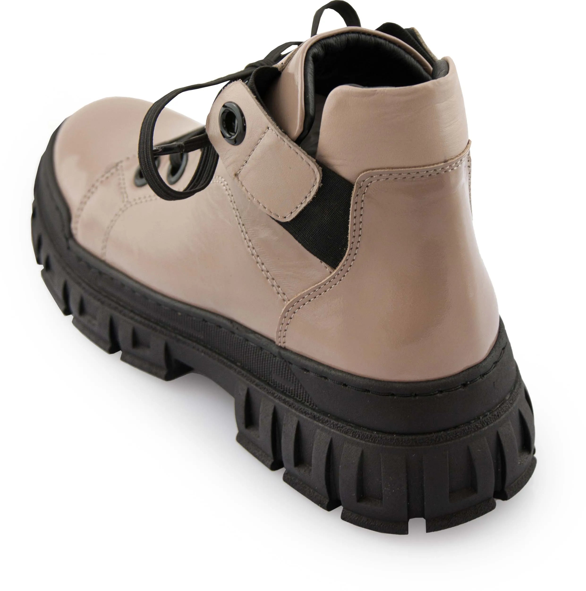 Sapatos femininos de couro nell 157 bege 39