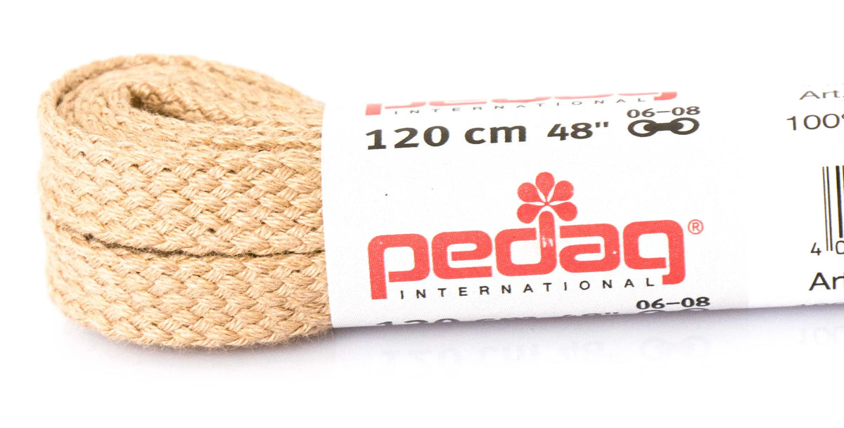 Sznurowadła Pedag Płaskie Szerokie 120 cm Beżowe