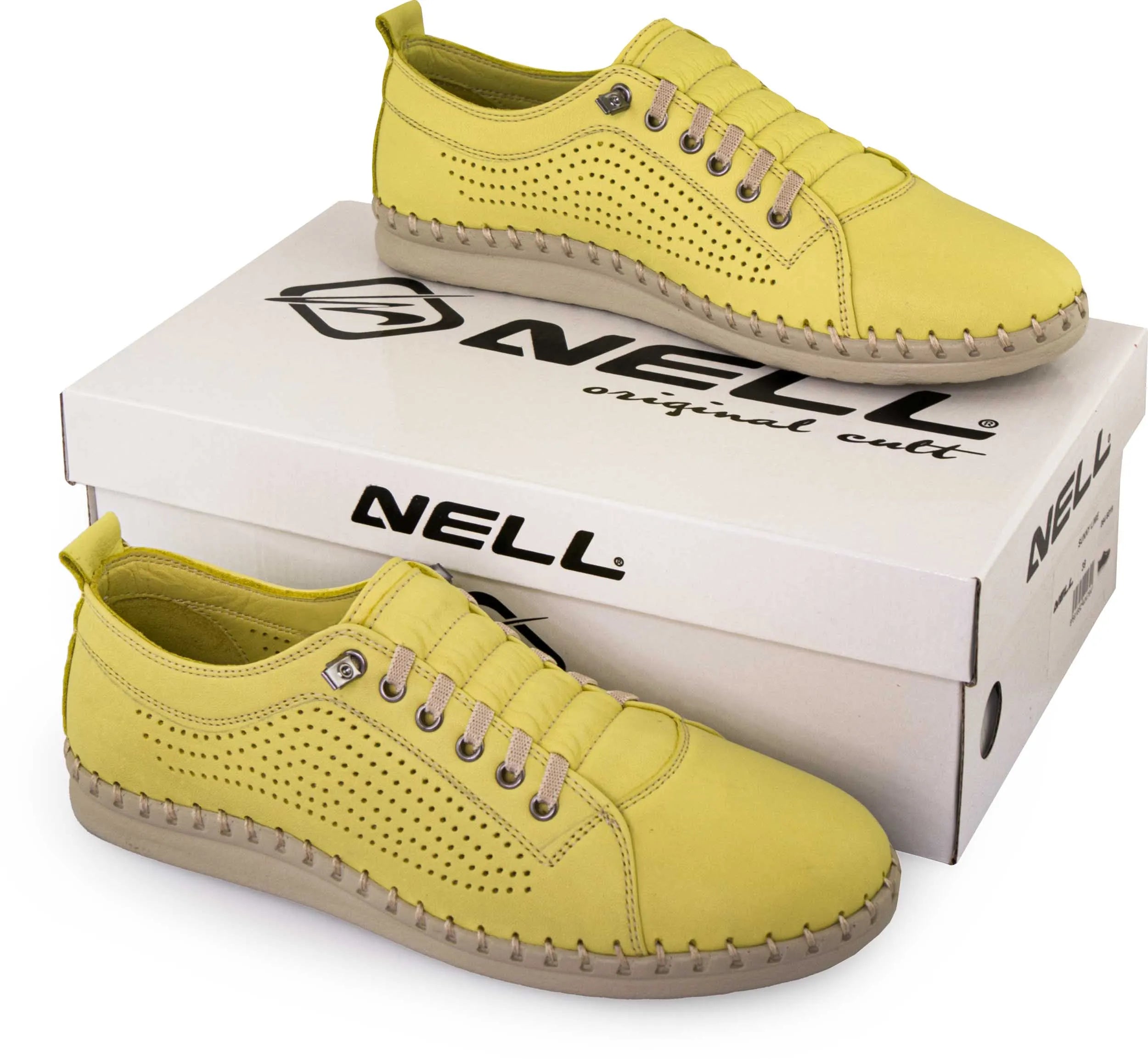 Chaussures en cuir pour femmes Nell Perform Sunny Lime Green