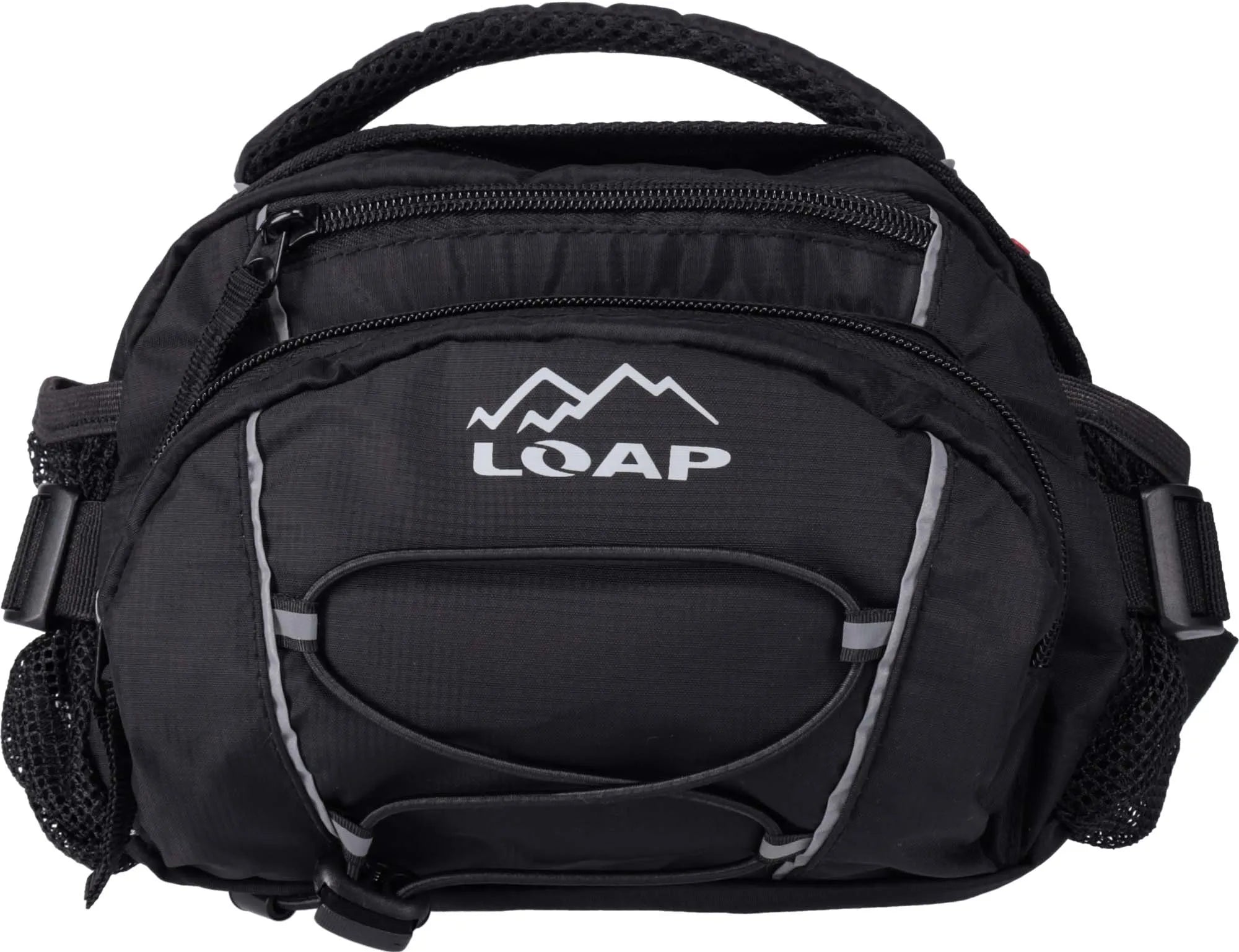 Lúb gíoró mála waist hiking dubh