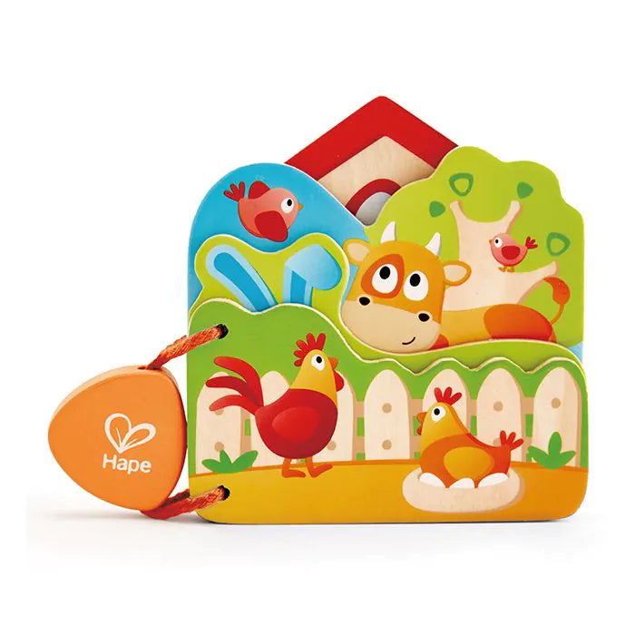 Cartea cu animale de fermă Hape Babies | 6 buc