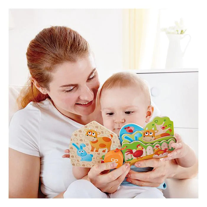 Cartea cu animale de fermă Hape Babies | 6 buc