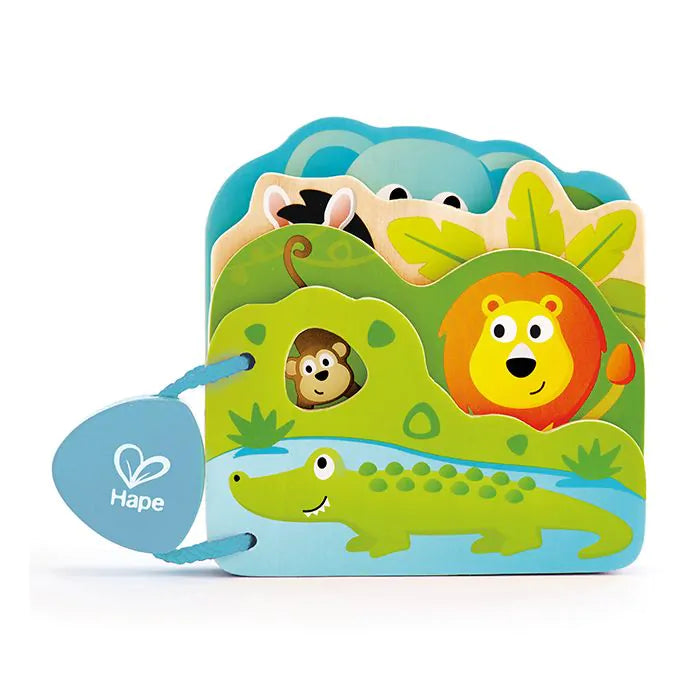 Cartea cu animale sălbatice Hape Babies | 6 buc