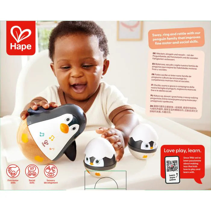 Hape Wobbling Penguin Family
