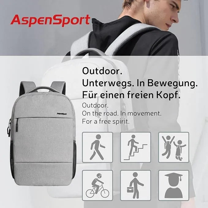 Aspensport Sac à dos 19 L Gris Clair