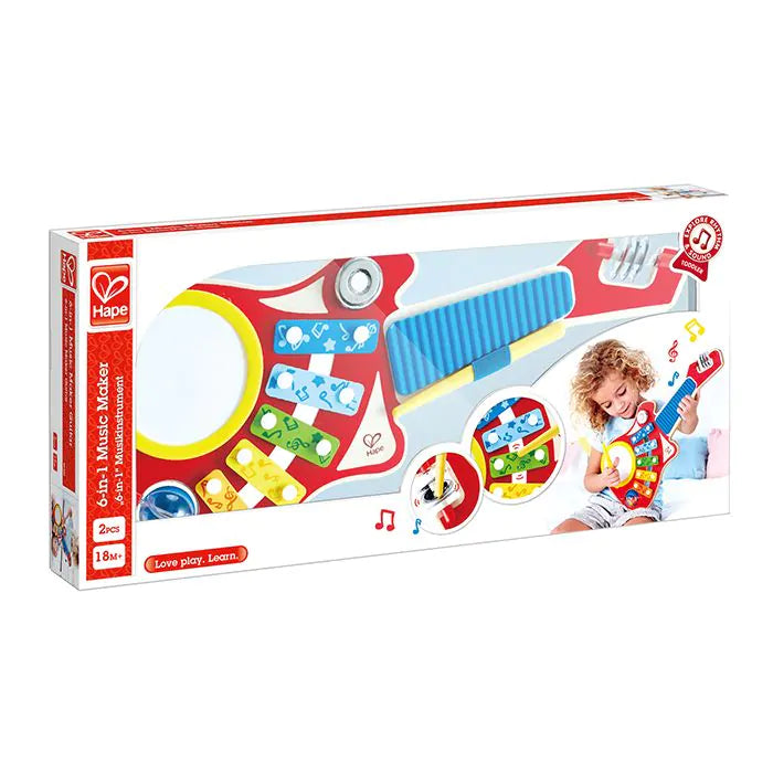Hape 6-в-1 музикален инструмент