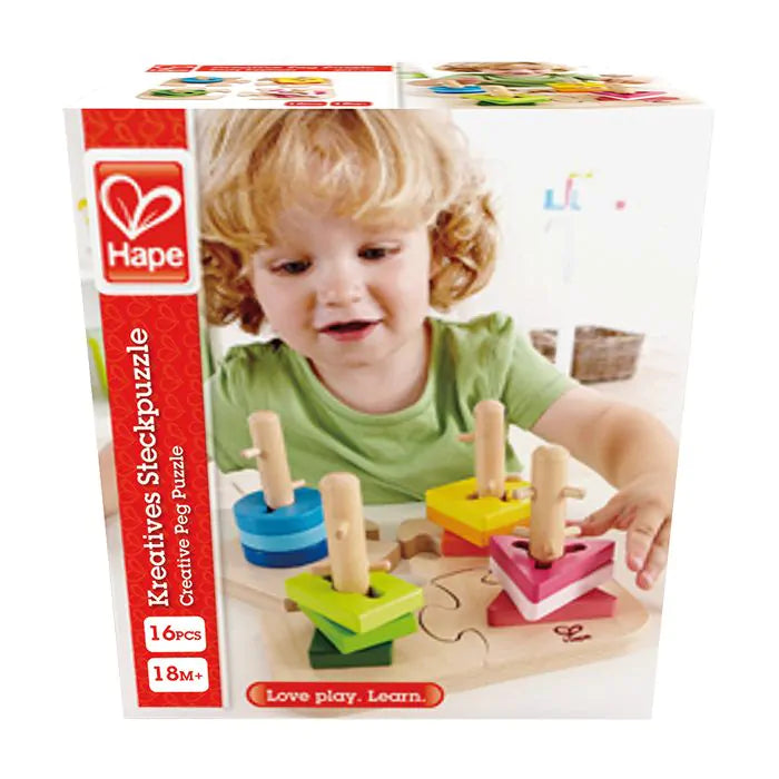 Креативен пъзел с колчета Hape