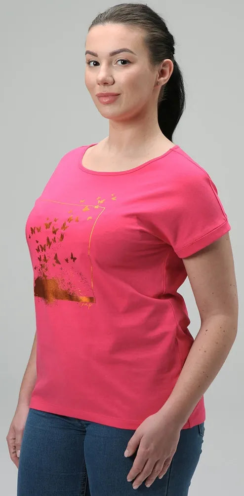 Camiseta feminina loap bazala pnk rosa l