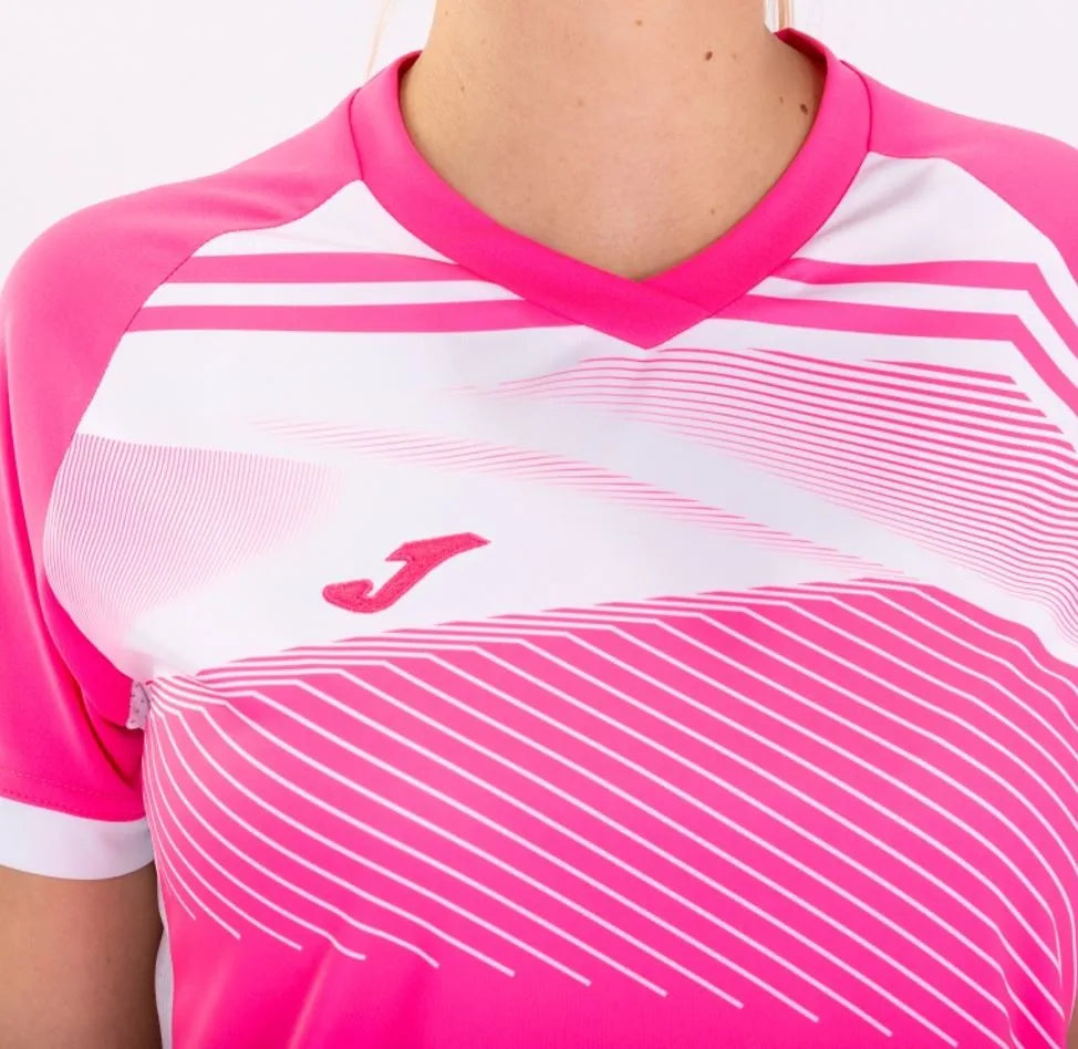 Dámské tričko joma supernova ii růžovo-bílé xl