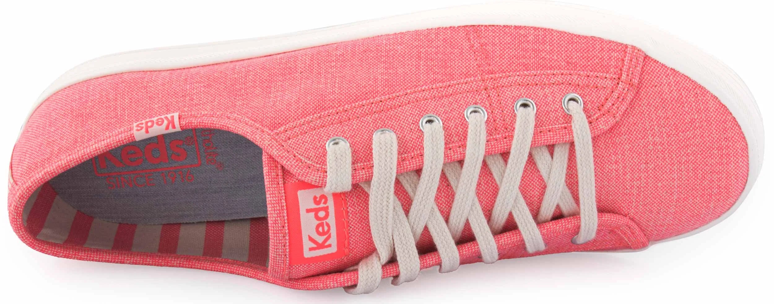 Zapatos De Mujer Keds Wms Kickstart Canvas Bright Coral Naranja Rosa
