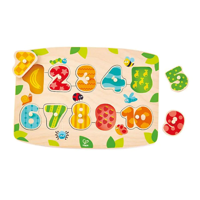 Hape пъзел с колчета с числа