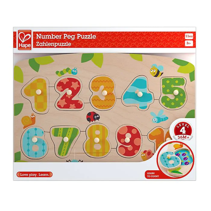 Hape пъзел с колчета с числа