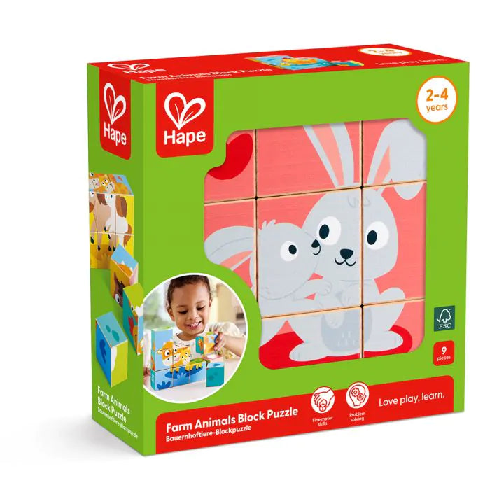 Hape Farm Animals Block Puzzle