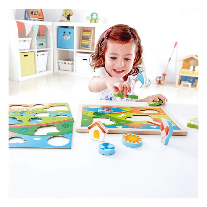 Hape Sunny Valley Puzzle 3 in 1