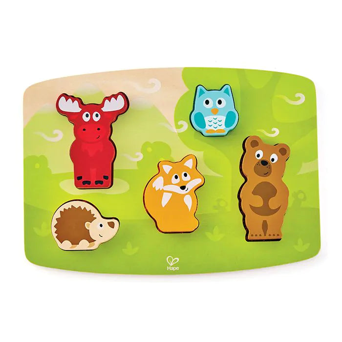 Quebra-cabeça tátil de animais da floresta Hape