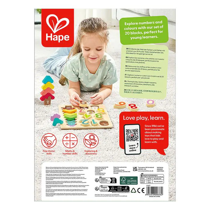 Hape Пъзел с цветове и числа