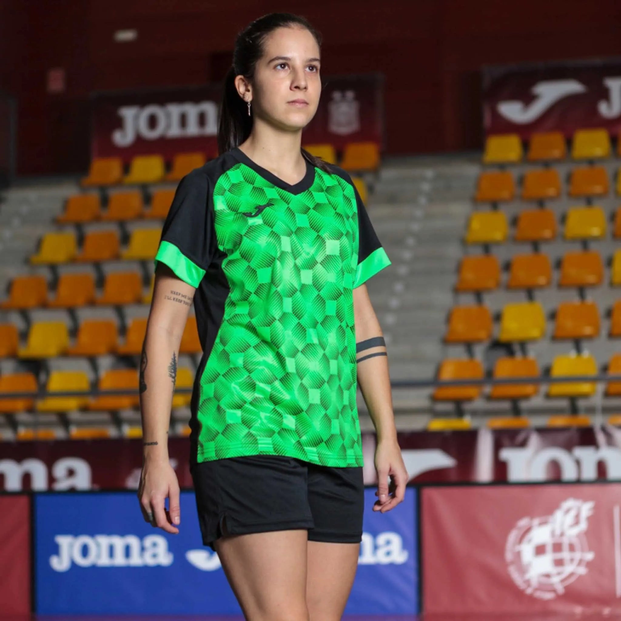 Women's joma supernova iii t-shirt fluor green - 2XS