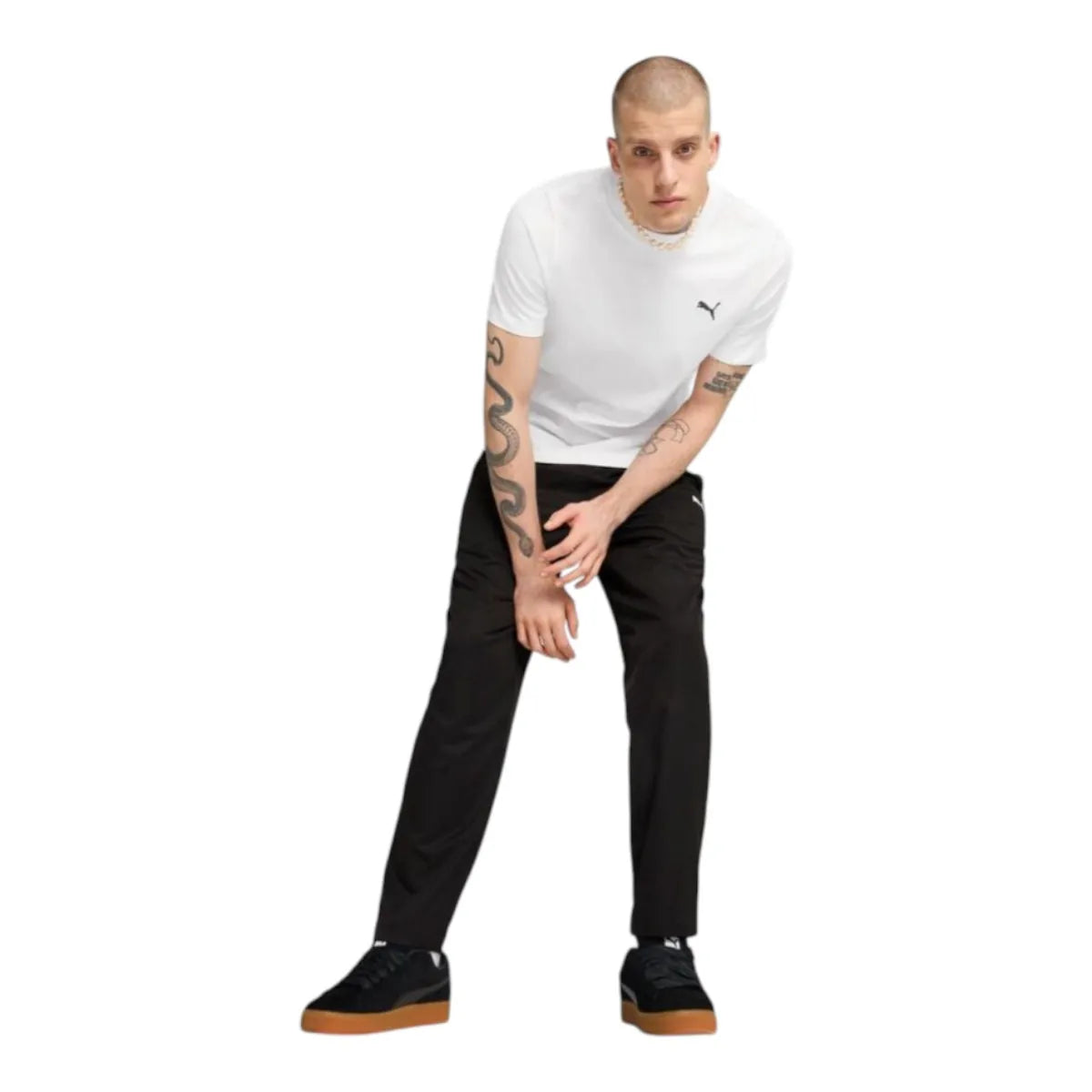 Men's Puma Ess Lógó Beag Tee White