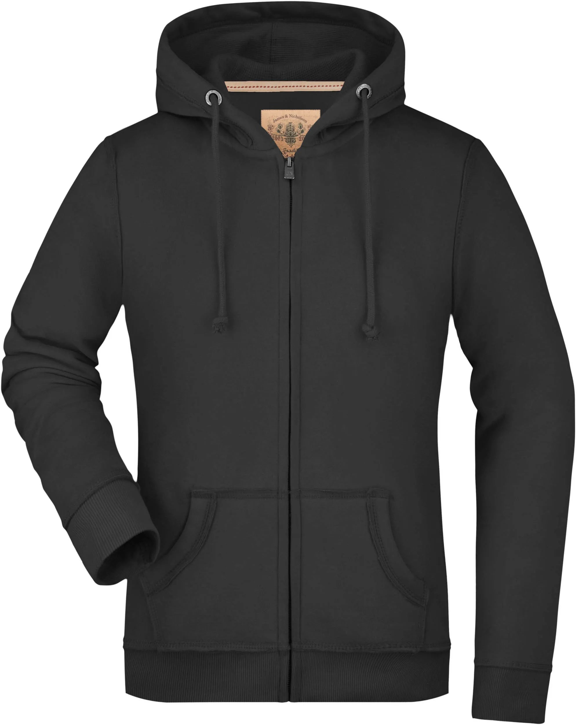 Sweat Femme James & Nicholson Vintage Hoody Noir