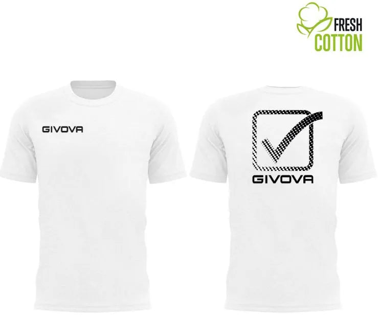Baumwoll-T-Shirt Givova Cubo Weiß Weiß