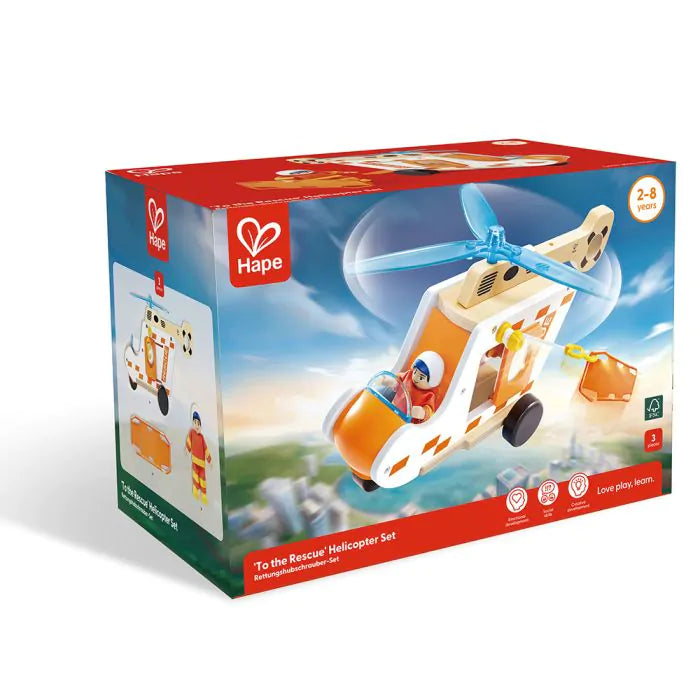 Комплект хеликоптер Hape To The Rescue