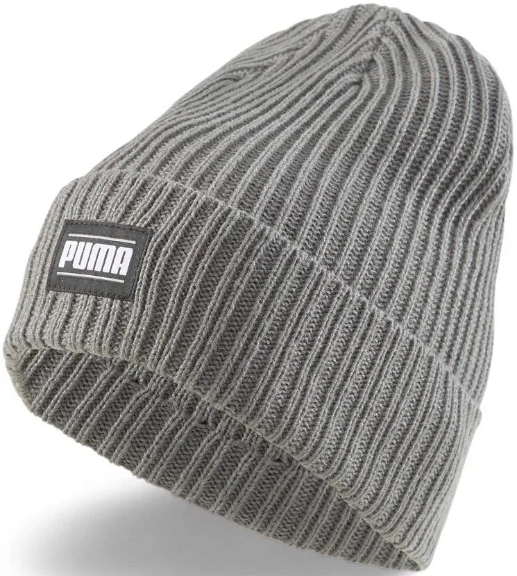 Gorro de invierno puma ribbed classic cuff beanie gris fuerte