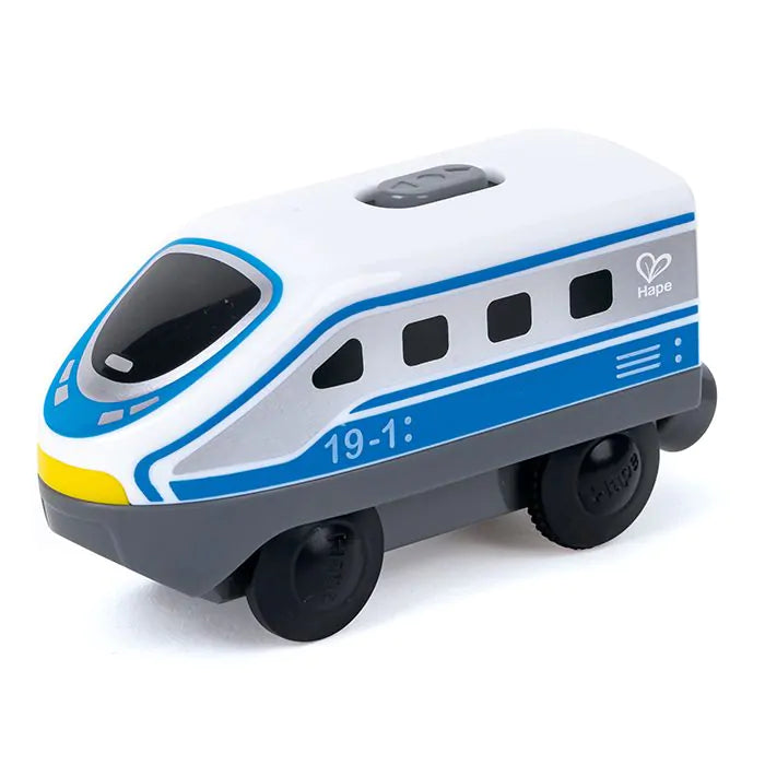Hape Intercity Loco Blue alimentat cu baterii