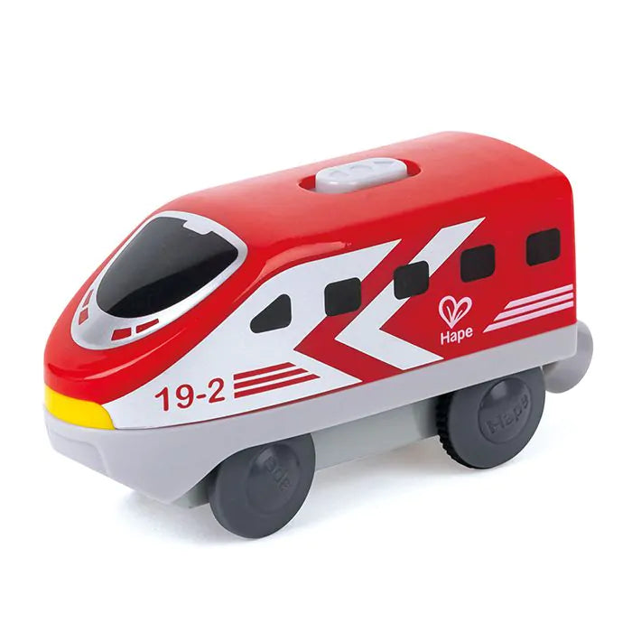 Hape Intercity Loco Red alimentat cu baterii