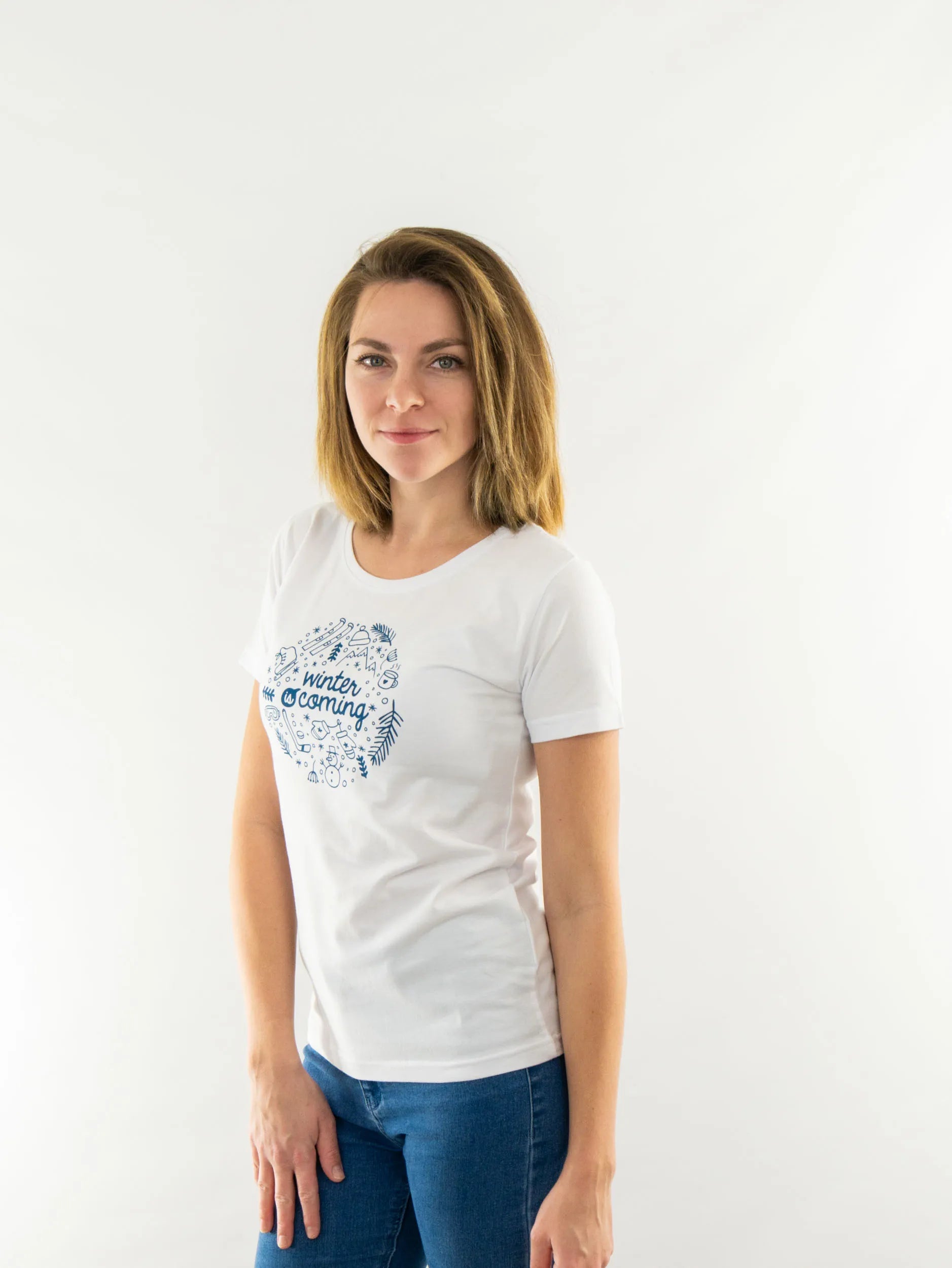 Women's t-shirt jm winter white - L