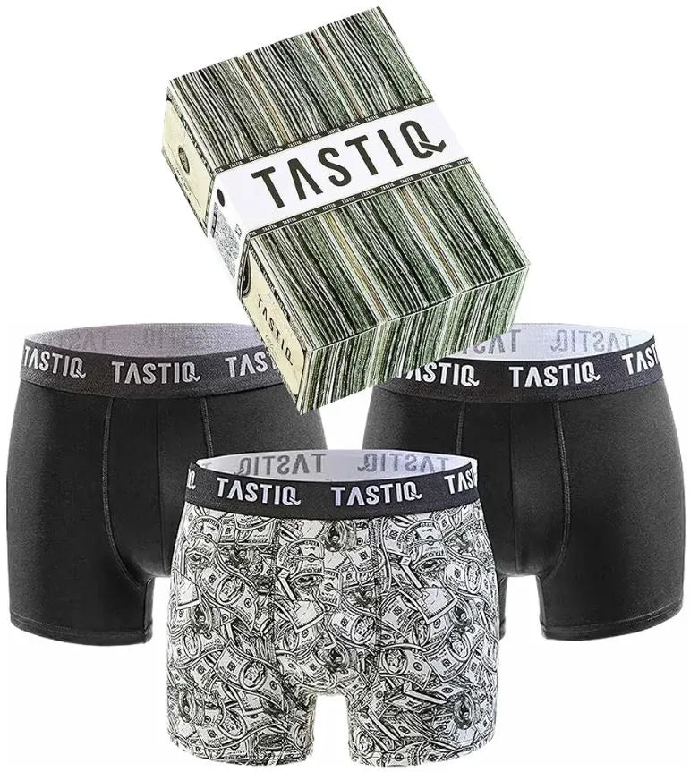 Boxershorts Tastic Dollar 3er-Pack Geschenkbox Schwarz