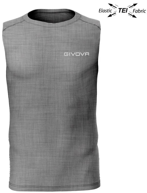 Elastische tanktop givova technisch corpus 1 gemêleerd grijs l
