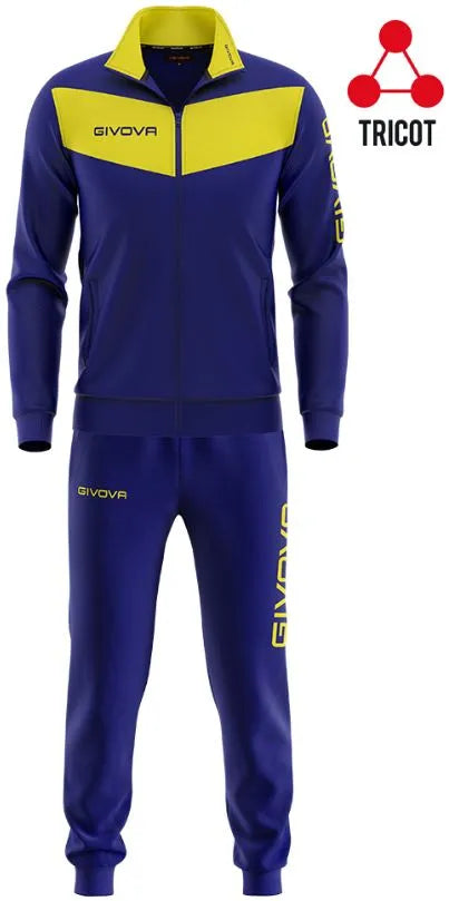 Zestaw sportowy givova visa triacetato niebiesko-żółty 3xl