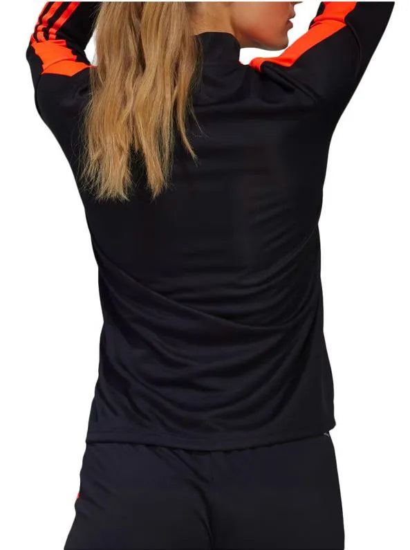 Adidas wms tiro ls geansaí dubh-app gréine dearg dubh s