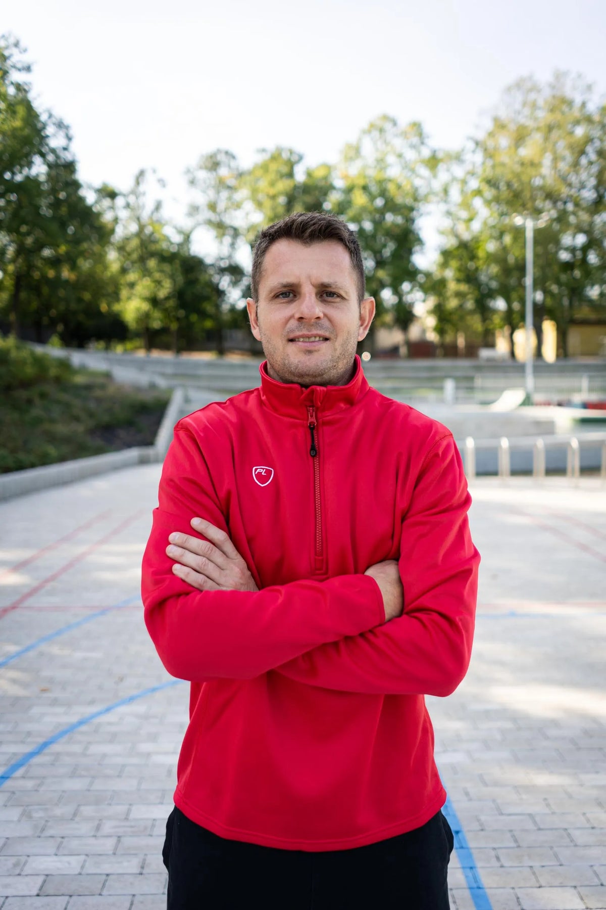 Pánská mikina Playerlayer 1/4 Zip Midlayer Scarlet Red Red