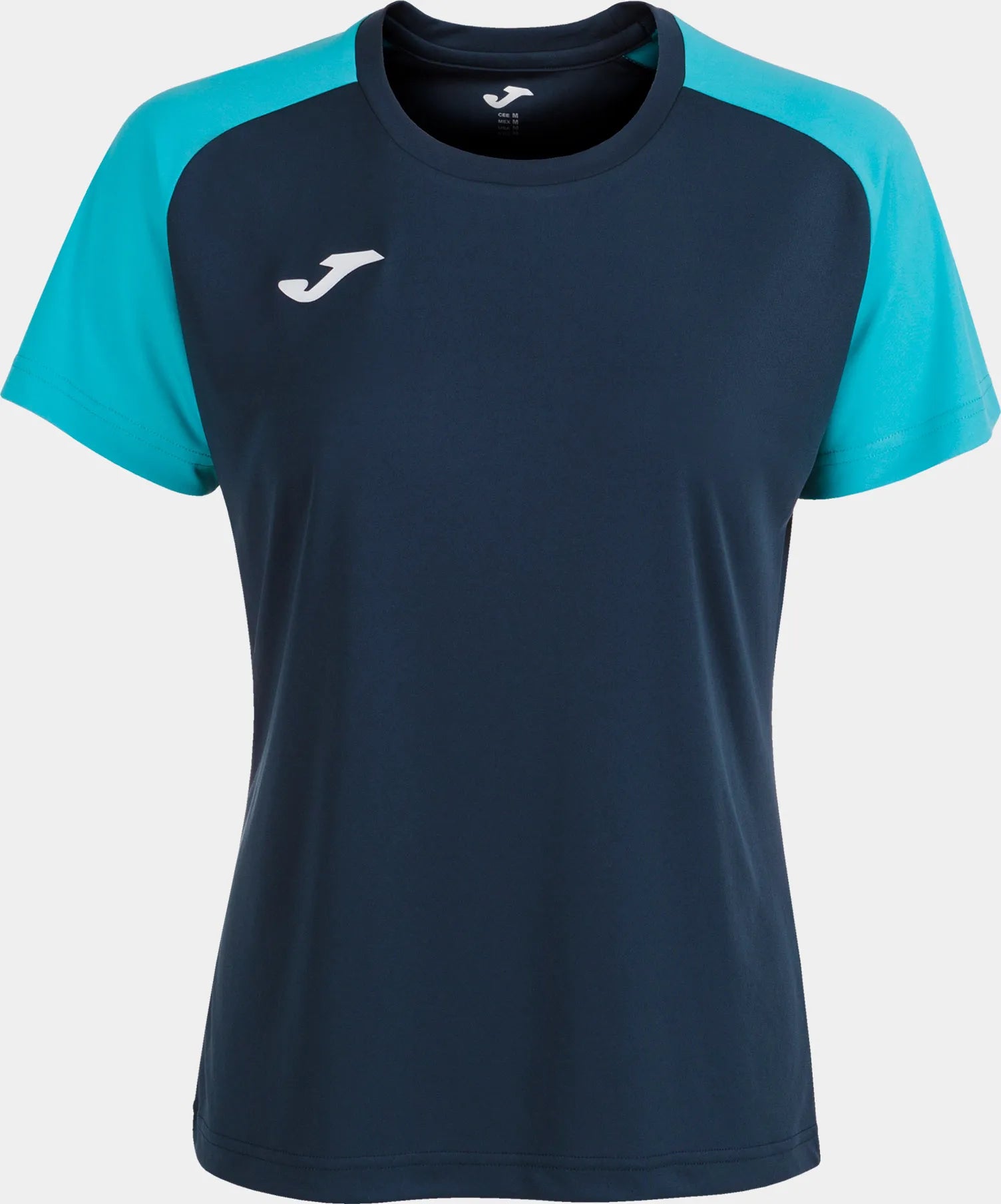 Camiseta feminina joma academy iv azul marinho-fluor turq xs