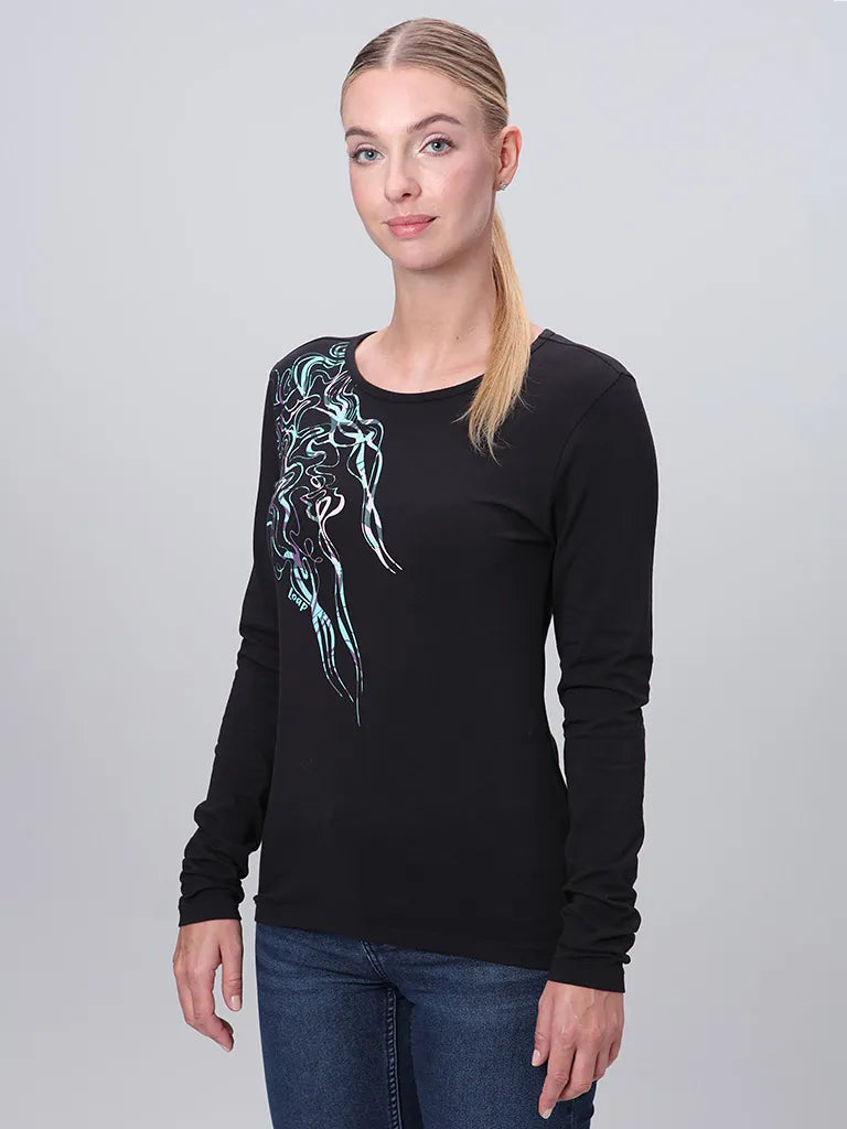 Damen-T-Shirt Loap Abmora Schwarz