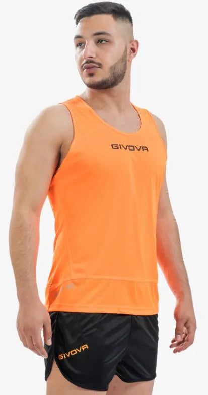 Conjunto Running Givova Kit New York Naranja-negro Naranja