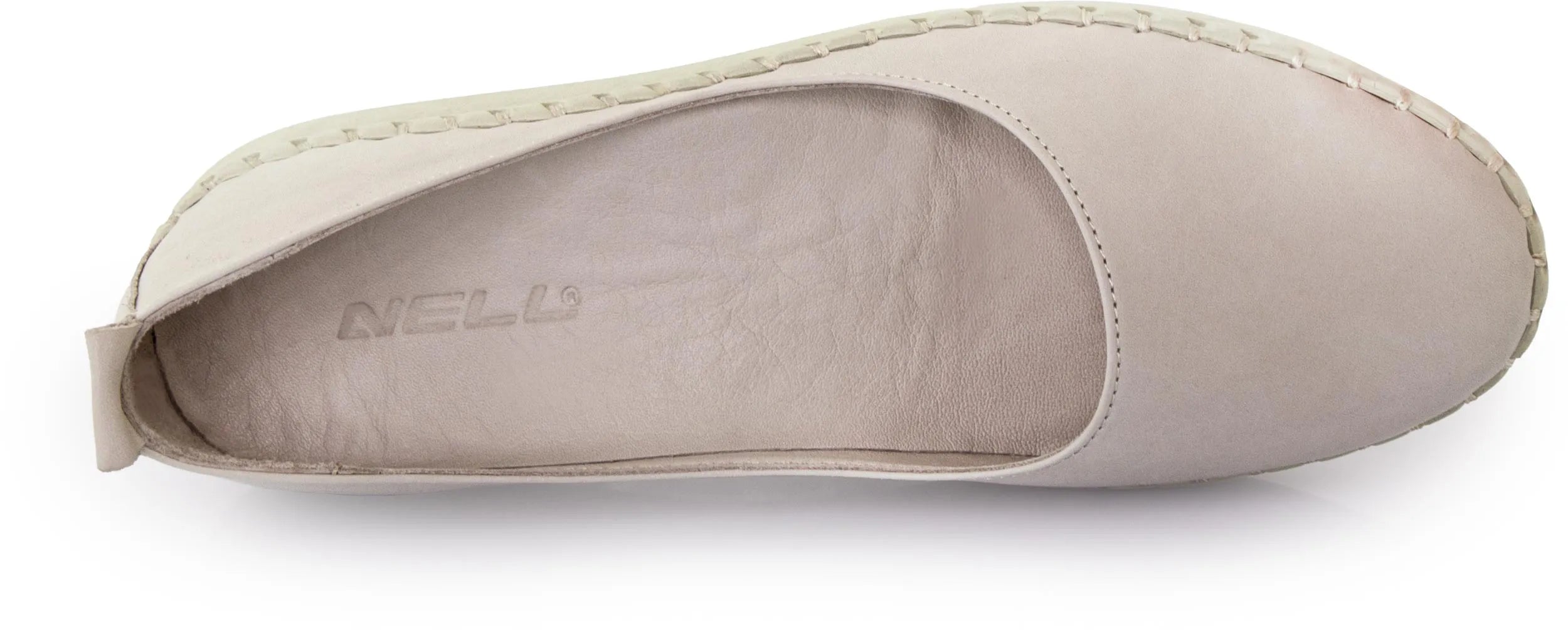 Leren damesballerina's Nell Aurora grijs grijs
