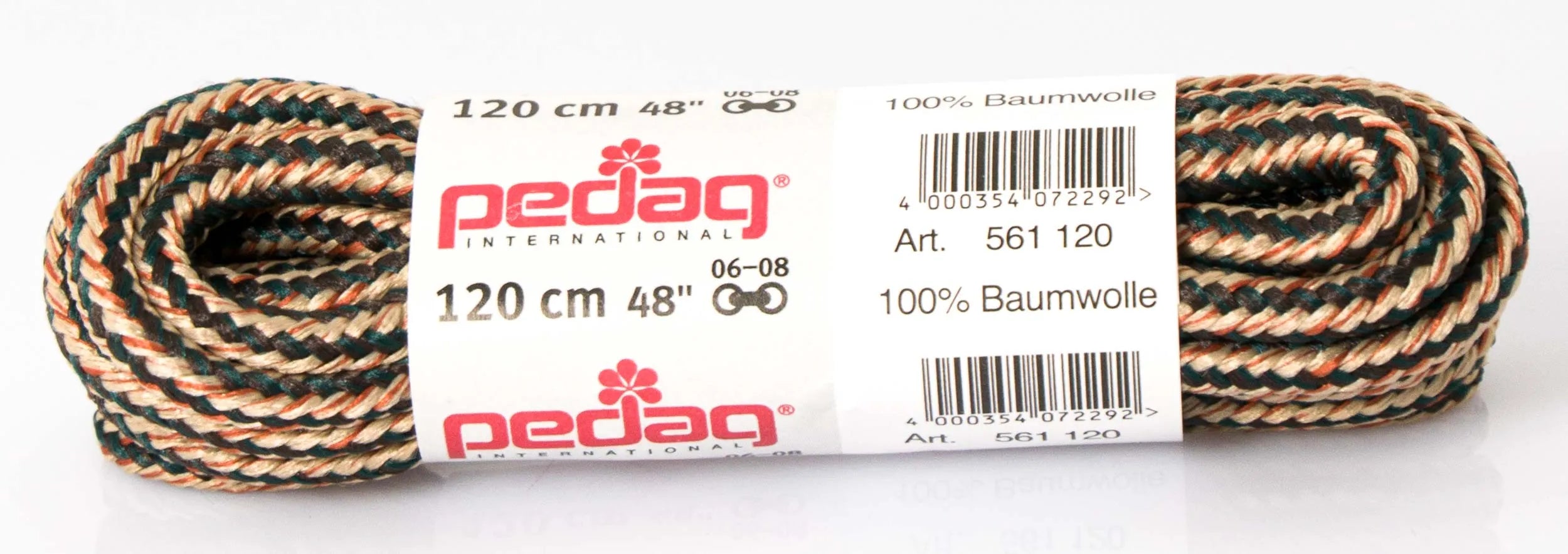 Sznurowadła Pedag Bardzo grube 120 cm 3-kolorowe