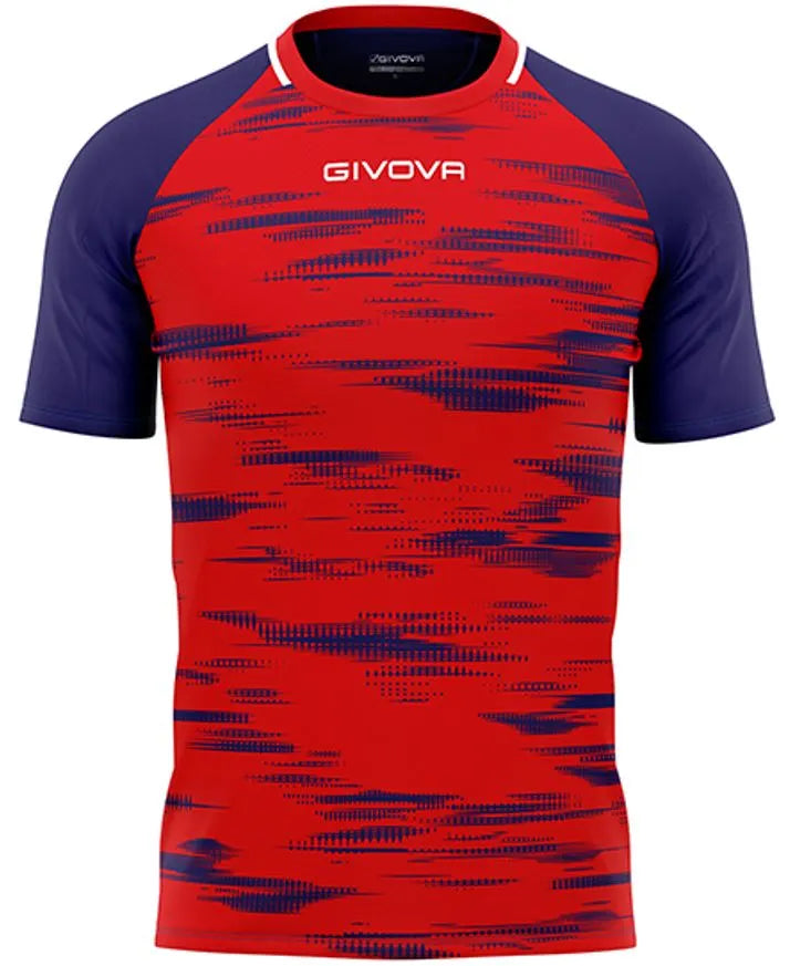Tricou sport Givova Pixel Roșu-albastru Roșu