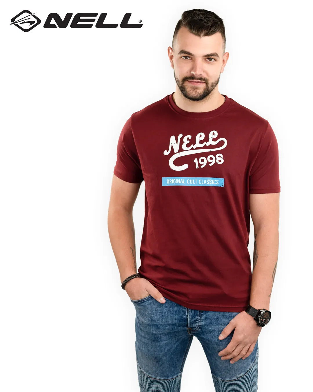 T-léine na bhFear Nell Alban Fíon Dearg 2xl