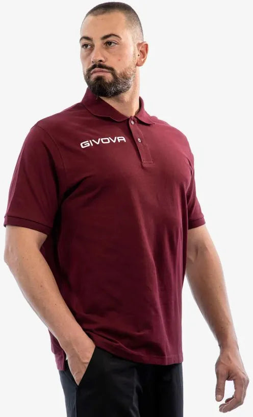 Polo Givova Polo Cotone Piquet Été Rouge
