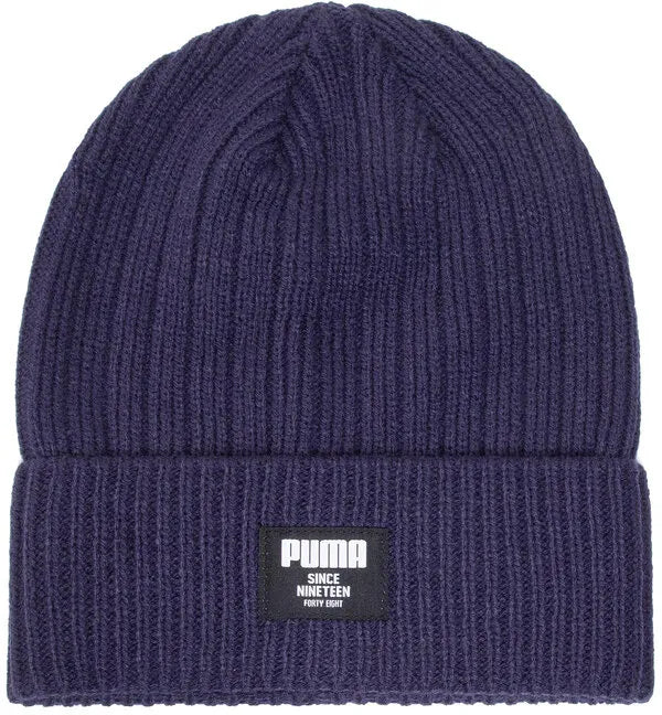 Gorro de invierno puma ribbed classic beanie peacoat azul