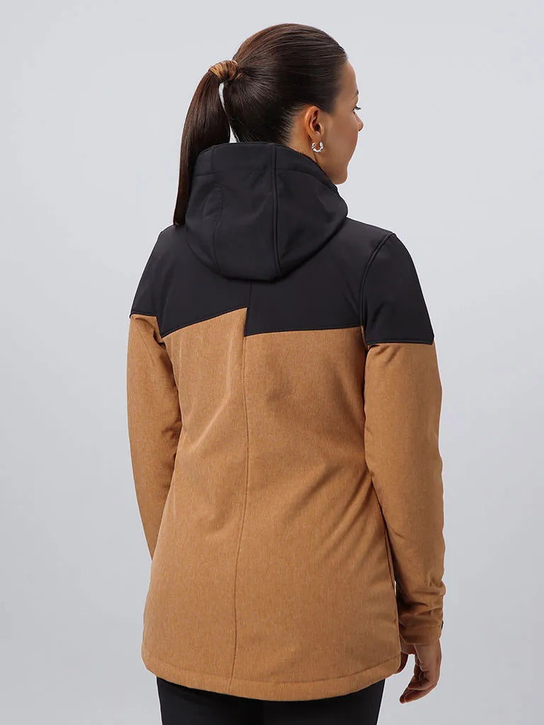 Jaqueta softshell feminina ludysa marrom xl