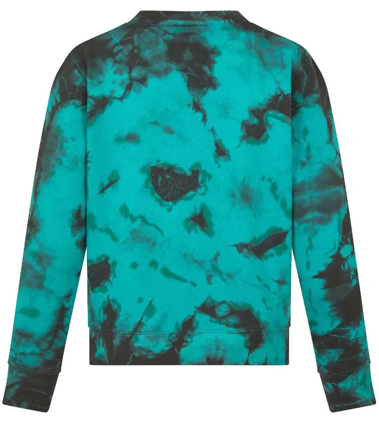 Дамски суитшърт Mercedes Wmns Mapf1 Fw Tie Dye Суичър с кръгла яка Mult Green