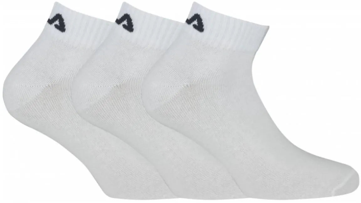 FILA Quarter Socks 3-Pack White 39-42 Incorros de algodão