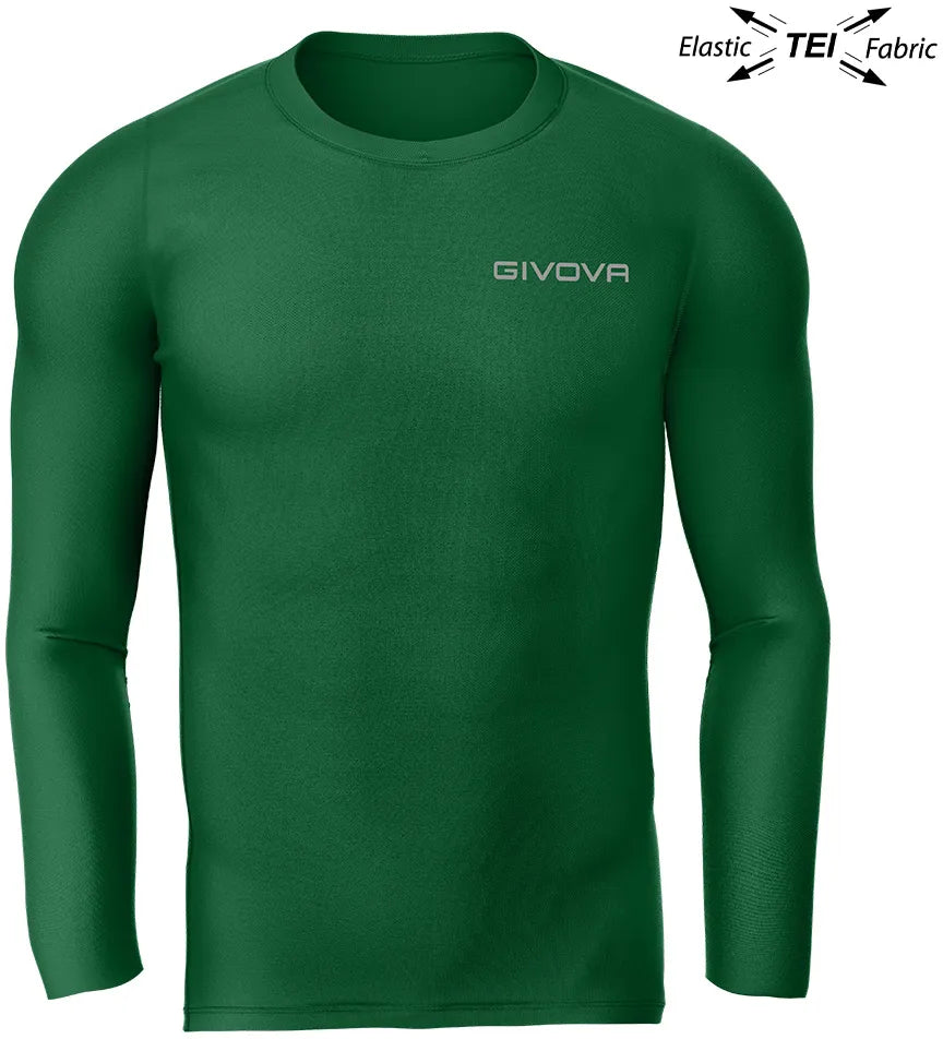Camiseta funcional givova corpus 3 maglia intima elastica verde 3xs