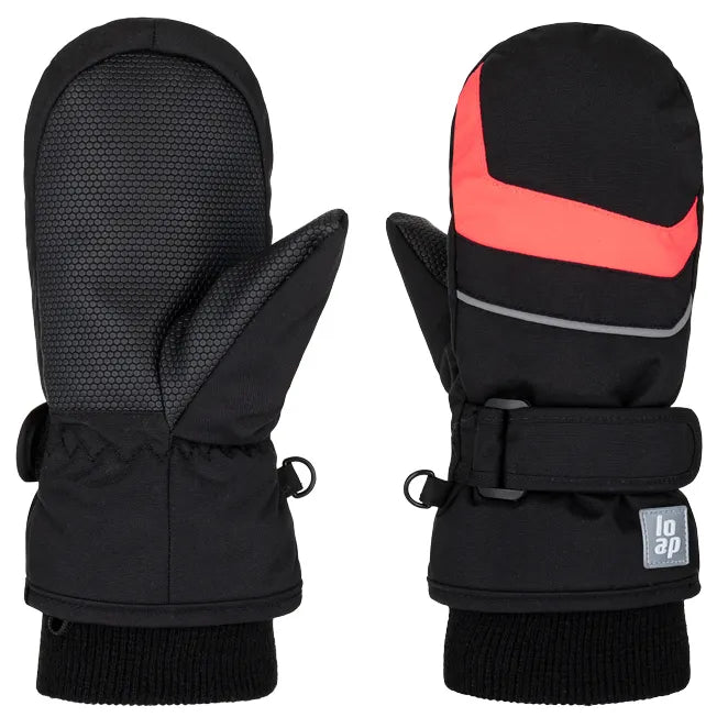 Lúb mittens leanaí ruti dubh 4